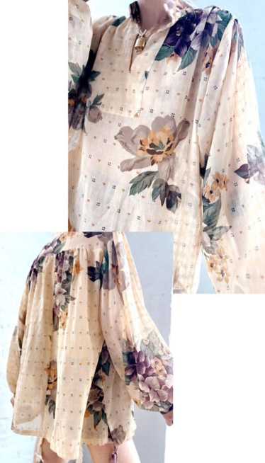 70s voile cotton flora dress