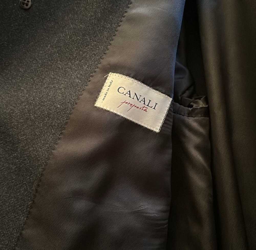 Canali Canali - Navy Overcoat - Size US40/EUR50 - image 2