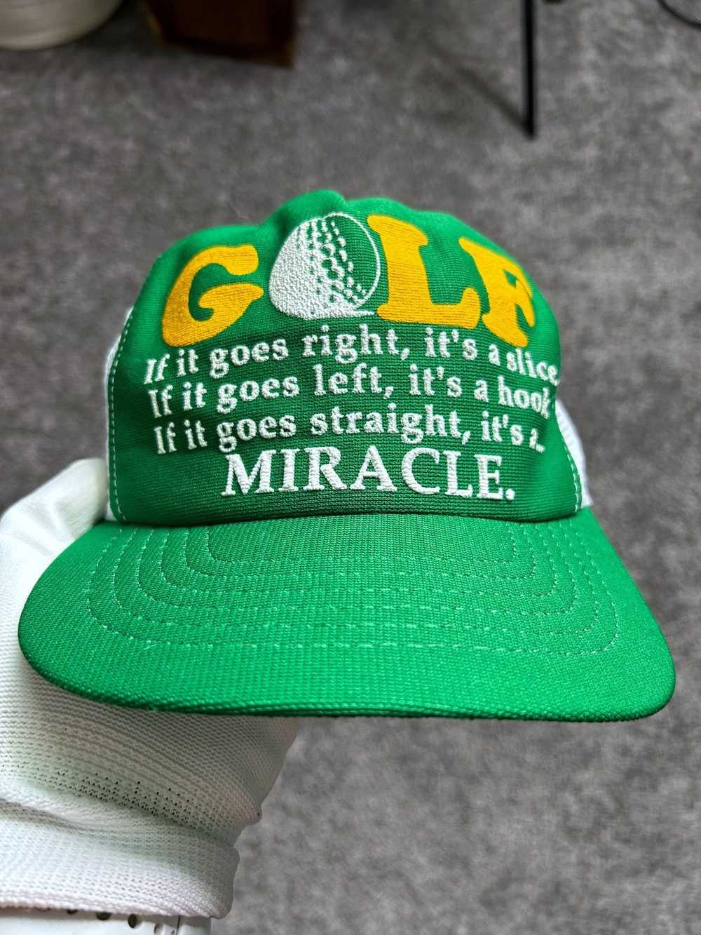 Vintage Vintage 70s Golf Souvenir Trucker Hat Mad… - image 1