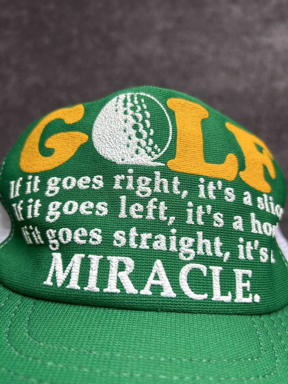 Vintage Vintage 70s Golf Souvenir Trucker Hat Mad… - image 2