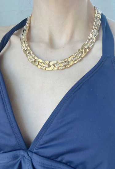 gold plated necklace & bracelet set