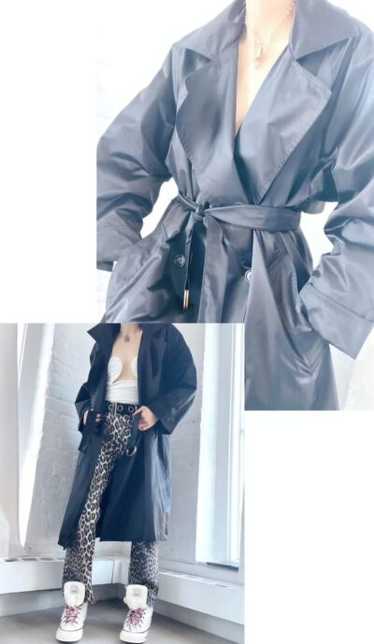 French satin trench jacket