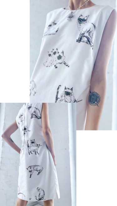 60s cat shift dress