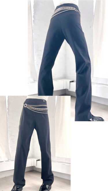 authentic Chanel charcoal gray trousers