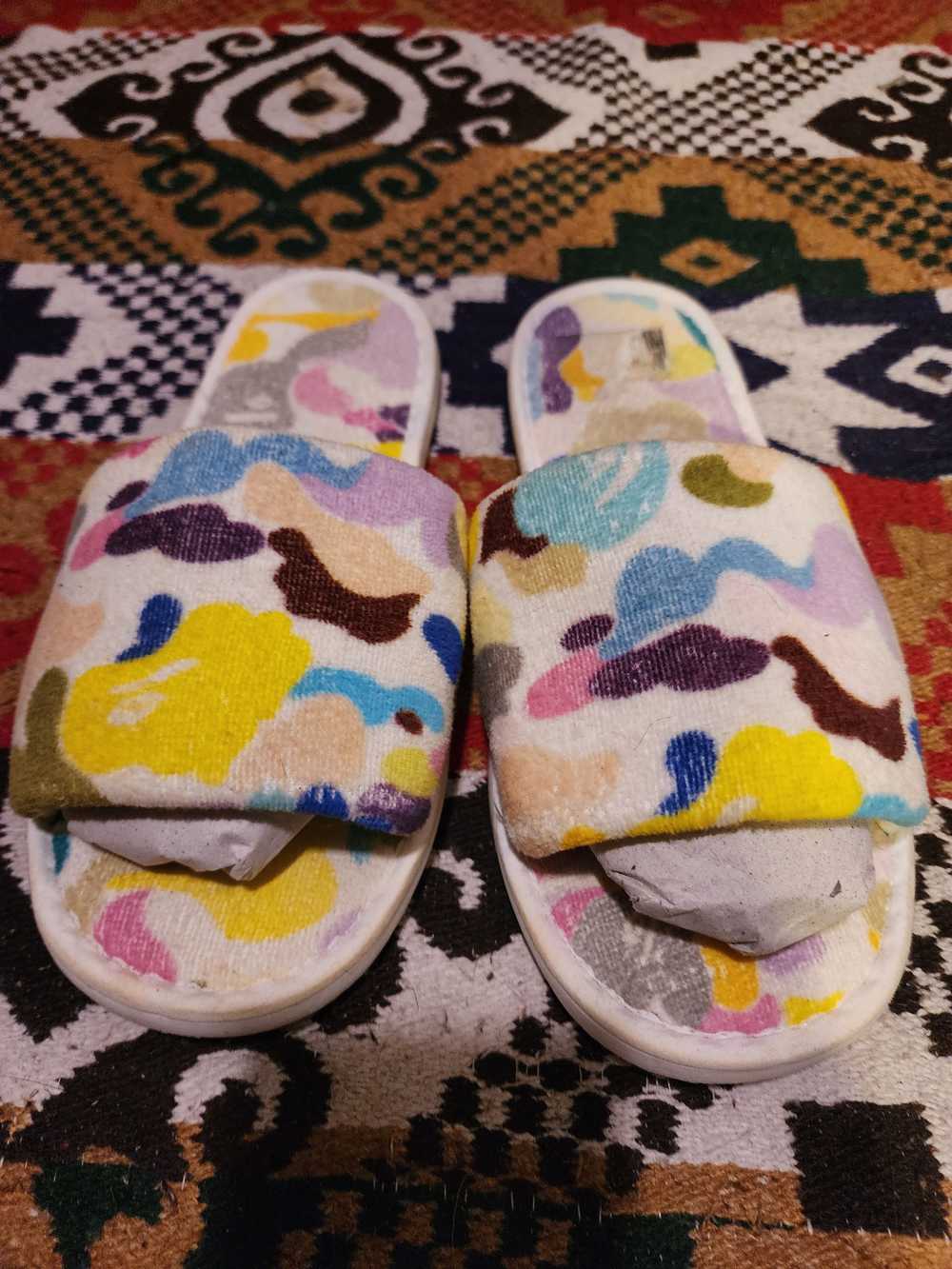 Bape Multi Camo Terrycloth Slippers - image 1