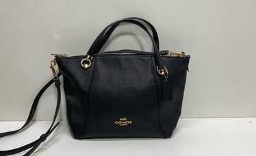 Coach Pebble Leather Kacey Satchel Bag Black - image 1