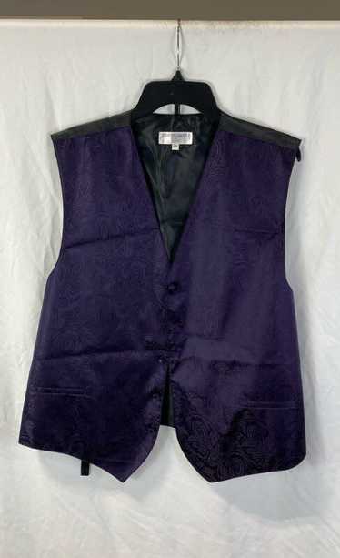 Vesuvio Napoli Mens Purple Paisley Sleeveless Form