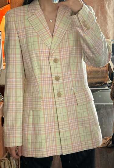 Escada Pastel neon plaid blazer (34) | Used,…