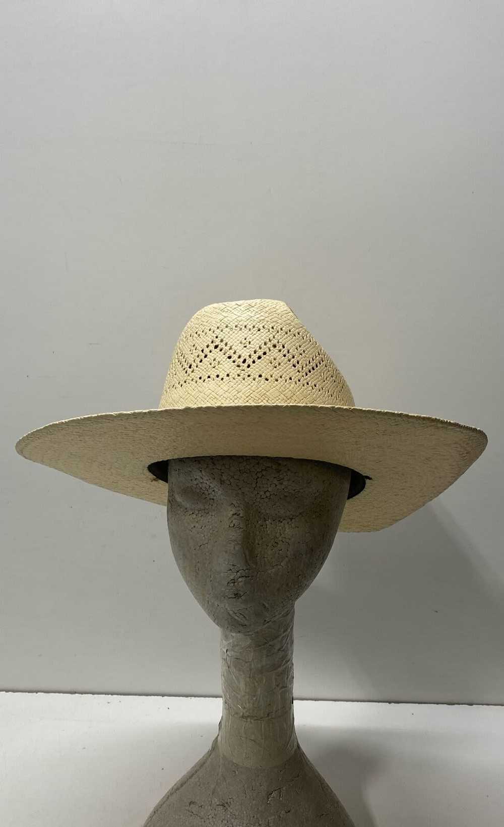 Pana American Straw Western Cowboy Hat Size 7 1/8 - image 1