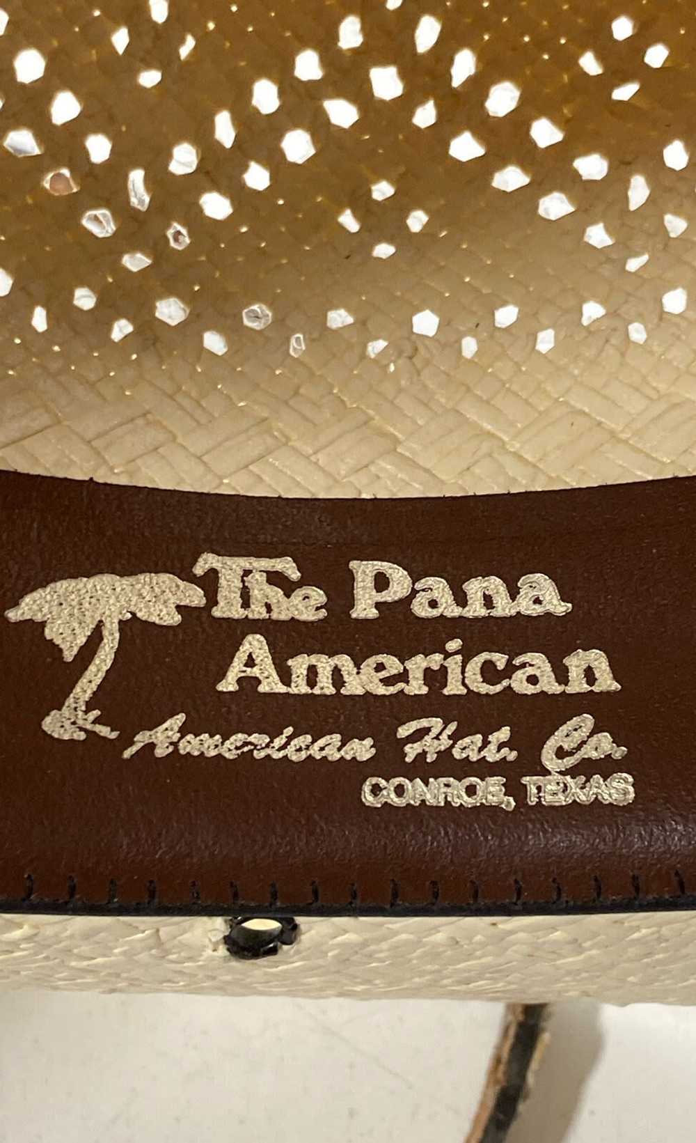 Pana American Straw Western Cowboy Hat Size 7 1/8 - image 7