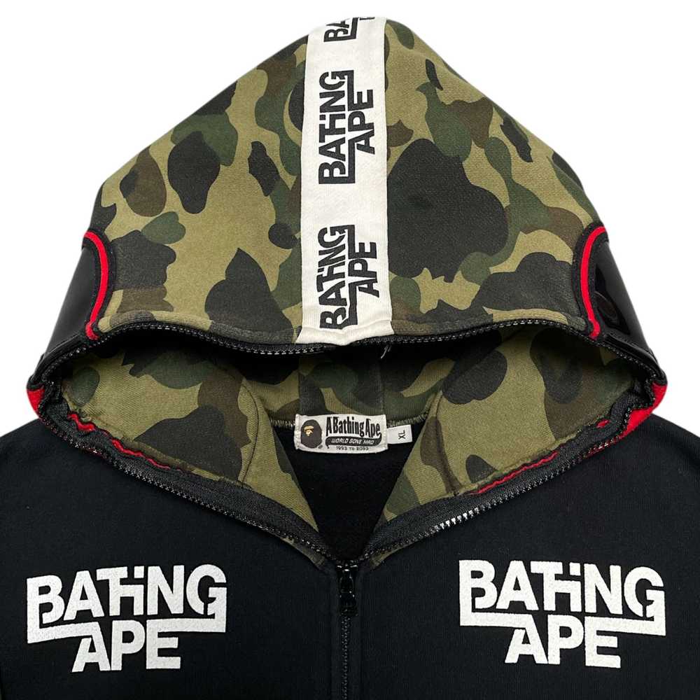 Bape Bmx Mask Zip Up Hooded Sweatshirt Black - image 3