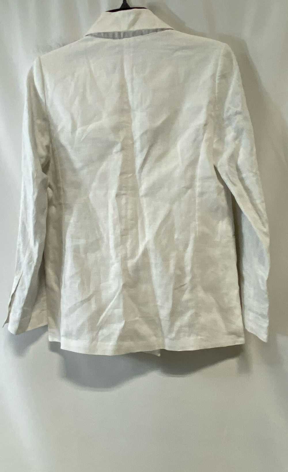 NWT Banana Republic Womens White Linen Long Sleev… - image 2