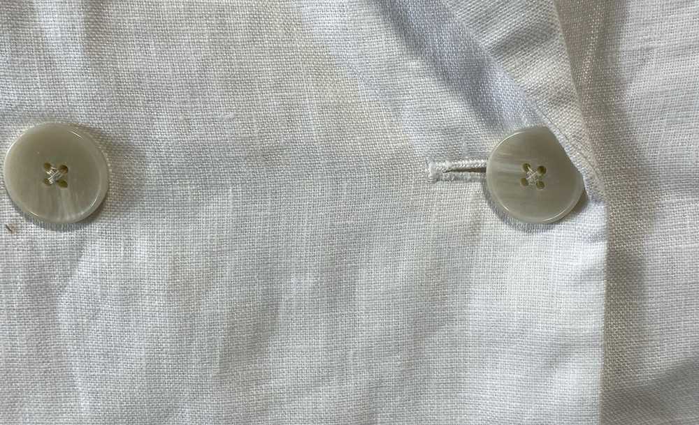 NWT Banana Republic Womens White Linen Long Sleev… - image 3