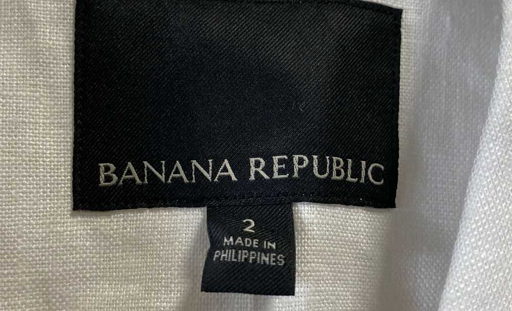 NWT Banana Republic Womens White Linen Long Sleev… - image 7