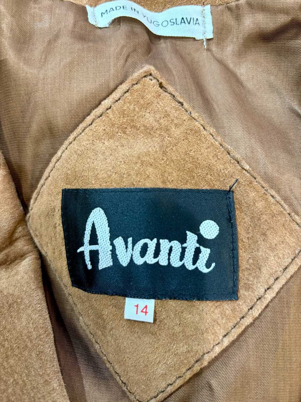 80’s Light Brown Suede One Button Jacket By Avanti - image 7