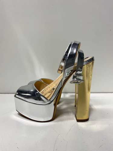 AUTHENTIC Giuseppe Zanotti Silver Platform Heels W