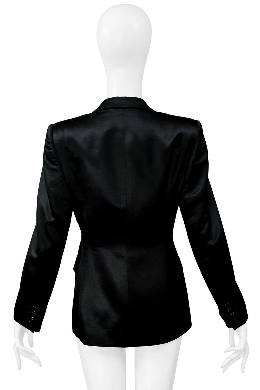 GUCCI BY TOM FORD BLACK SATIN EVENING JACKET 1996 - image 2