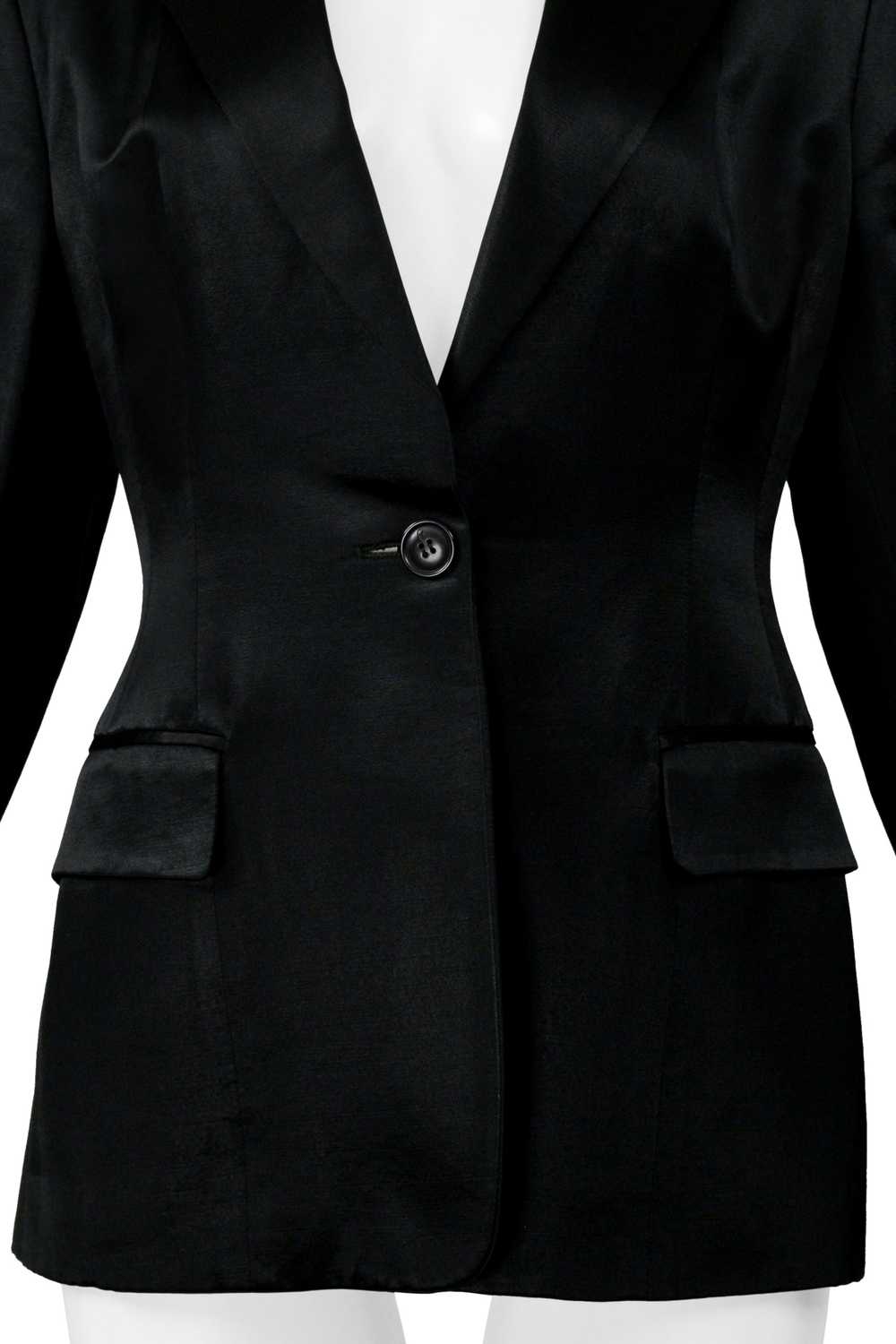 GUCCI BY TOM FORD BLACK SATIN EVENING JACKET 1996 - image 3