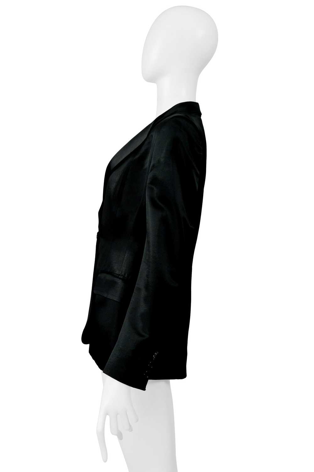 GUCCI BY TOM FORD BLACK SATIN EVENING JACKET 1996 - image 4