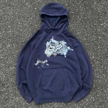 Fox Racing × Vintage Y2K Fox Racing Graphic Navy P