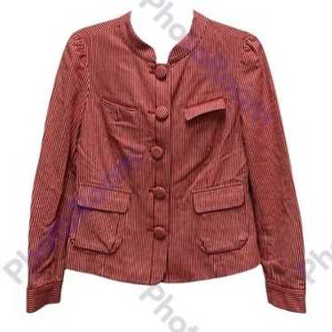 Tocca Orange Stripe Jacket Large Button In Size 6 - image 1