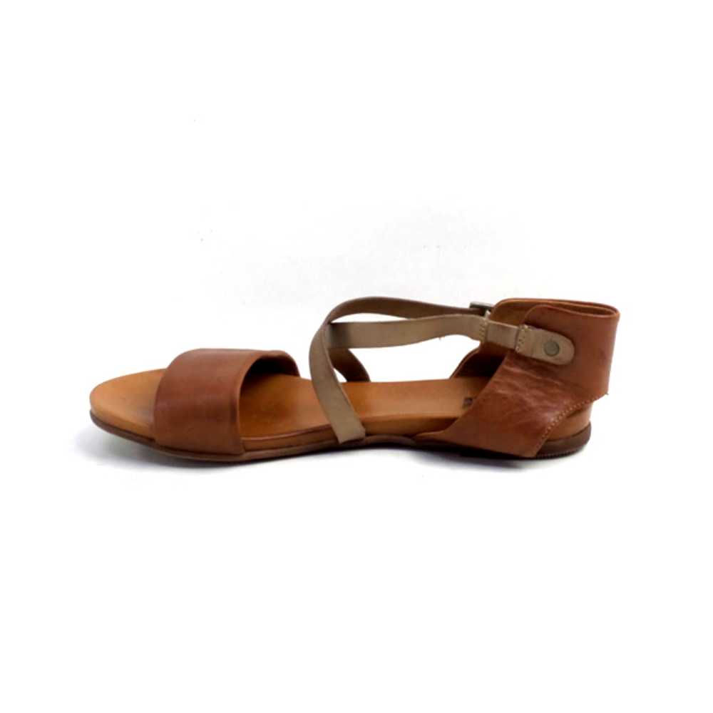 Miz Mooz Leather Cross Strap Sandals Amanda Brandy - image 3