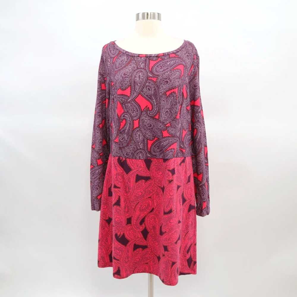 Boden Boden T-Shirt Dress Womens 14R Paisley Purp… - image 1