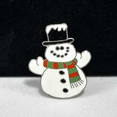 Unkwn Hallmark Christmas Frosty Snowman Brooch La… - image 1