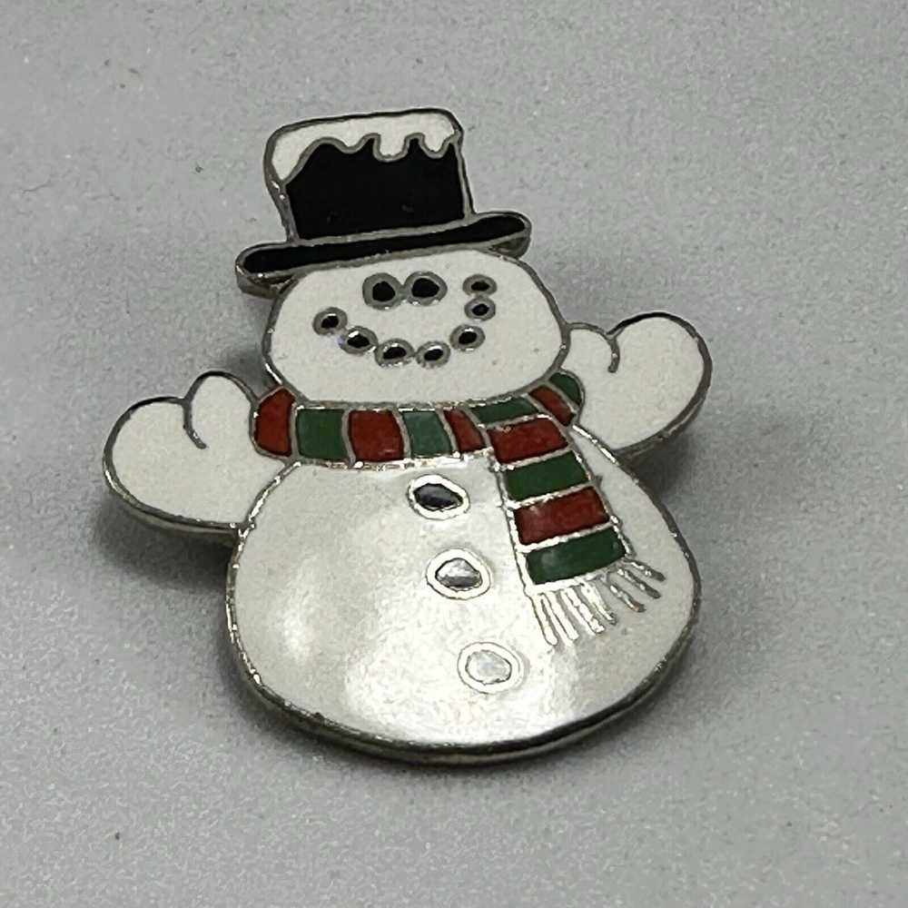 Unkwn Hallmark Christmas Frosty Snowman Brooch La… - image 4