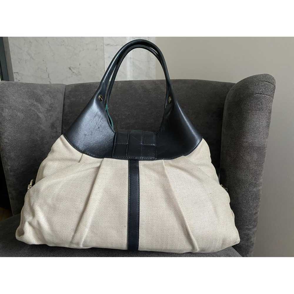 Bvlgari Chandra linen handbag - image 2