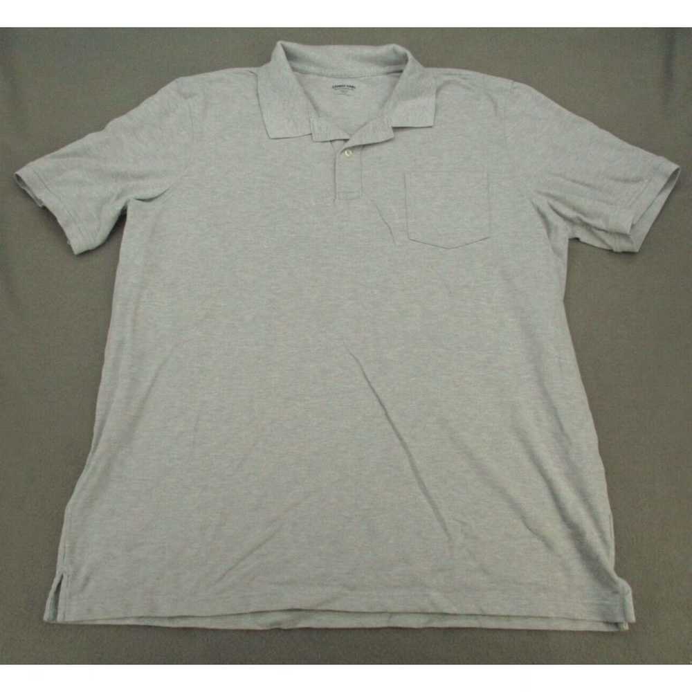 Vintage Lands End Polo Shirt Adult 2XL Gray Short… - image 1