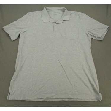 Vintage Lands End Polo Shirt Adult 2XL Gray Short… - image 1