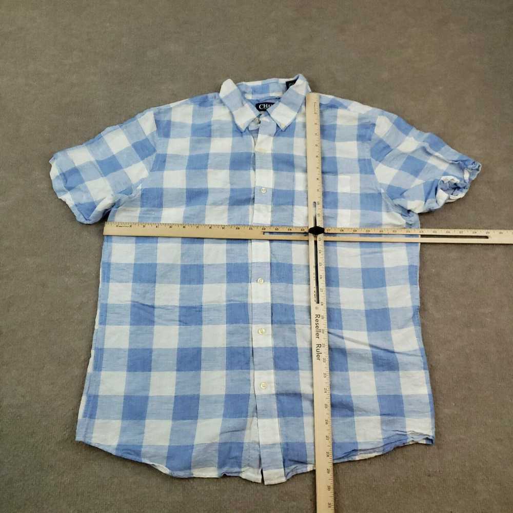 Chaps Chaps Men Button Up Shirt Large Blue White … - image 2