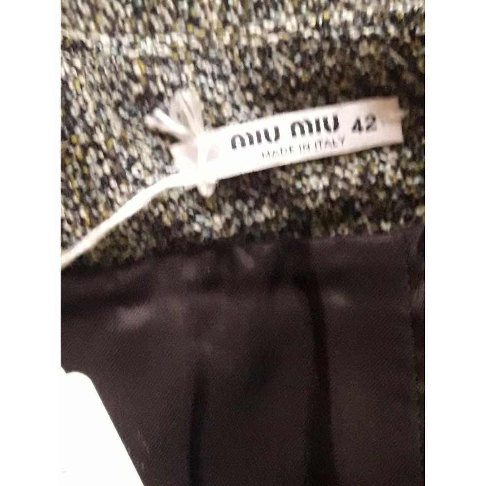 Miu Miu Wool mid-length skirt - image 3