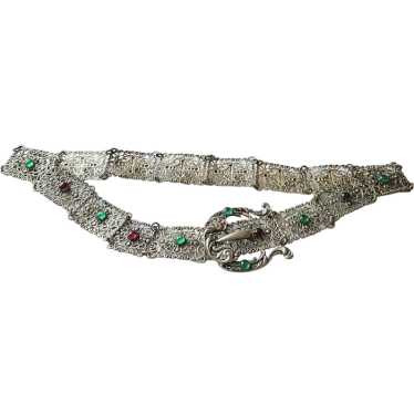 Vintage Filigree Rhinestone Belt