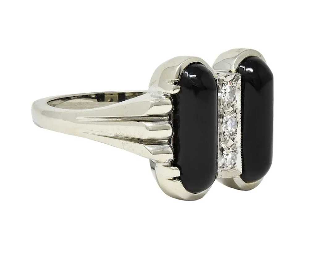 Helm & Hahn Co. Mid-Century Diamond Onyx 18 Karat… - image 3