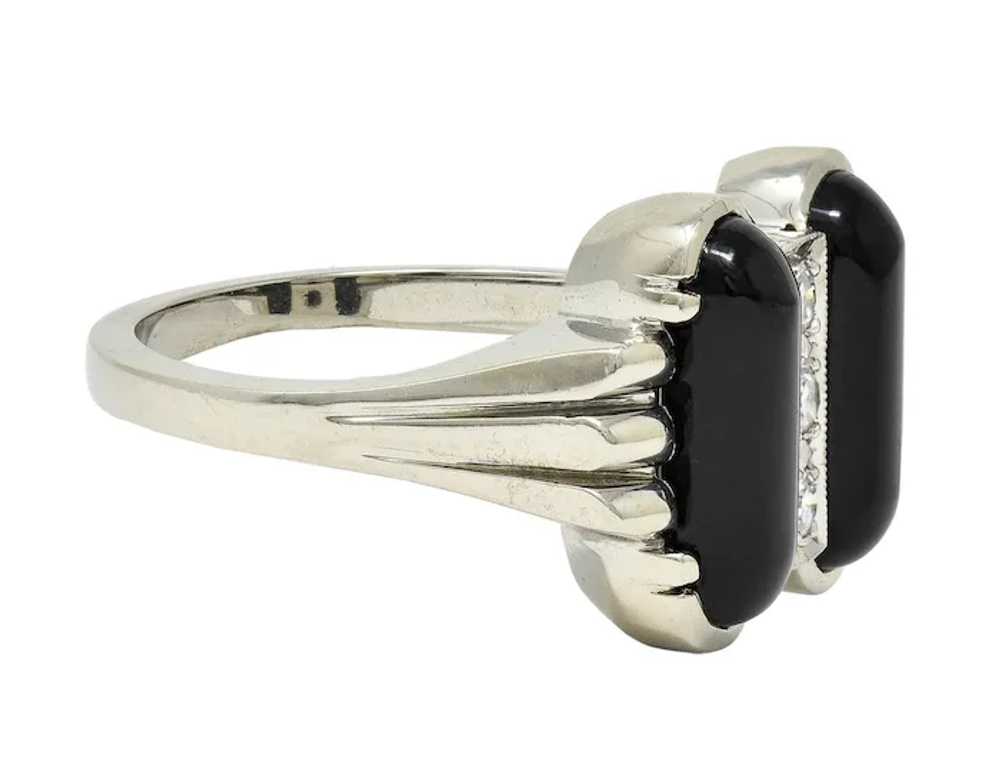 Helm & Hahn Co. Mid-Century Diamond Onyx 18 Karat… - image 5