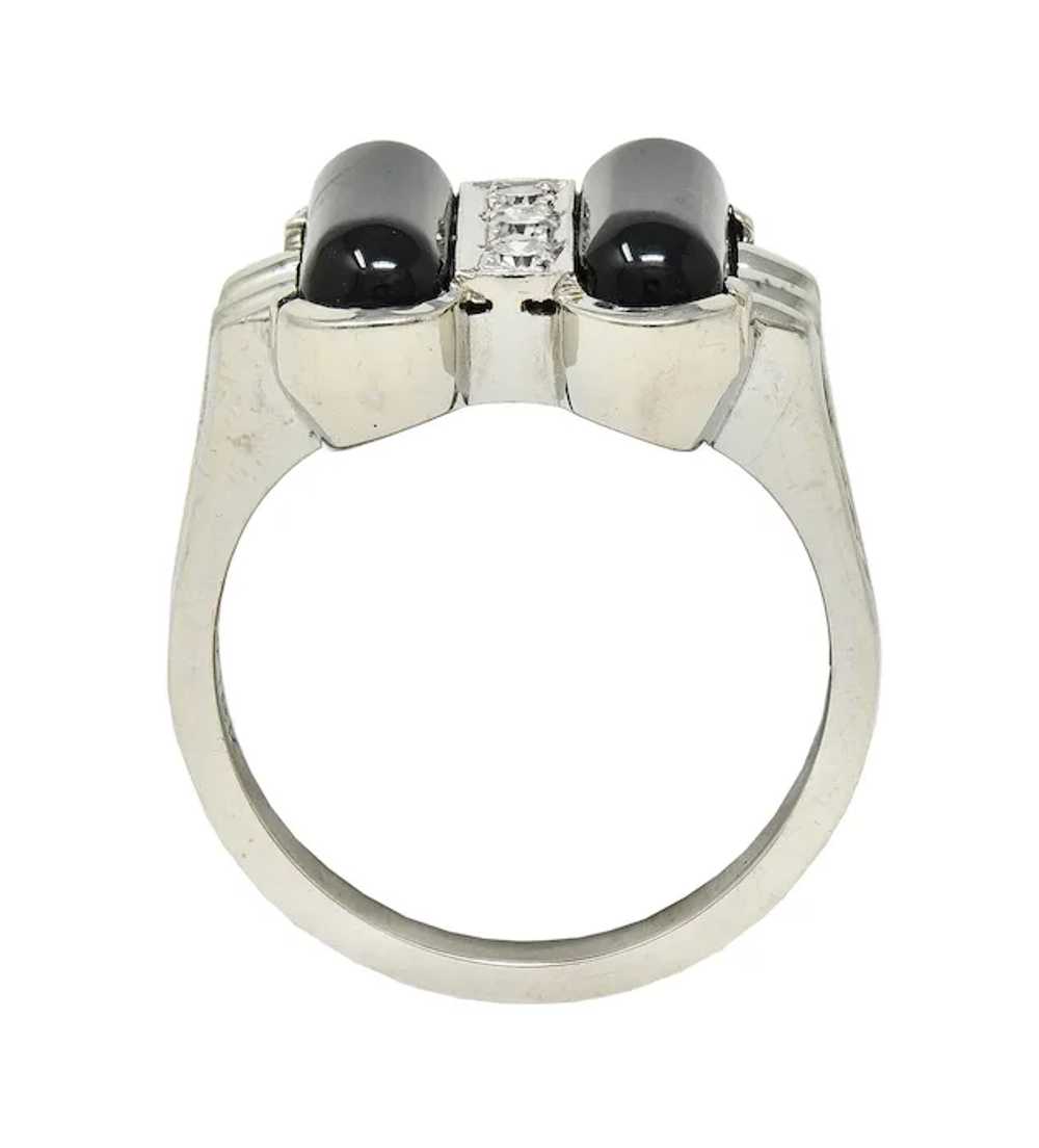 Helm & Hahn Co. Mid-Century Diamond Onyx 18 Karat… - image 9