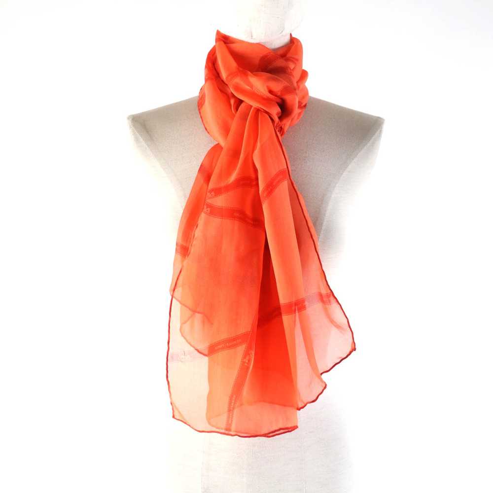 HERMES shawl silk Orange - image 6