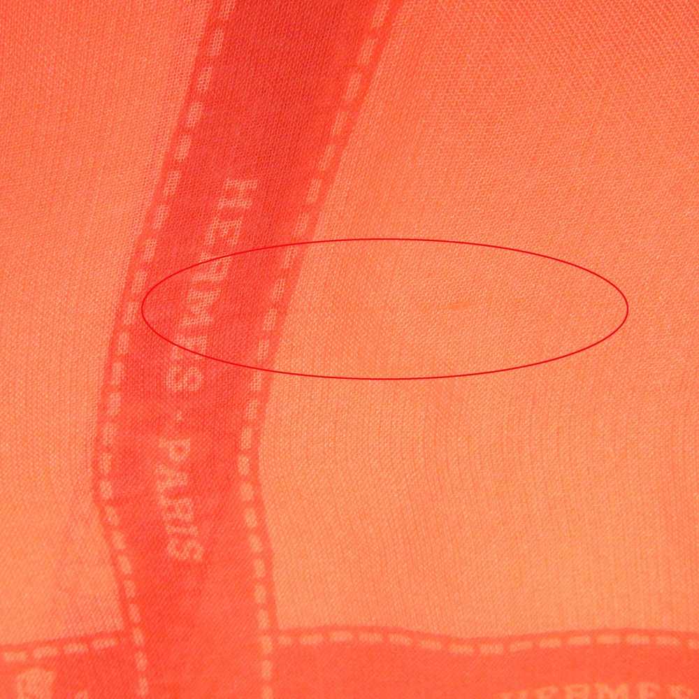 HERMES shawl silk Orange - image 9