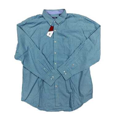 Izod Izod Shirt Mens Extra Large Blue Check Dress… - image 1