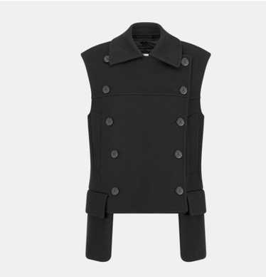 Dior o1w1db11124 Sleeveless Peacoat in Black