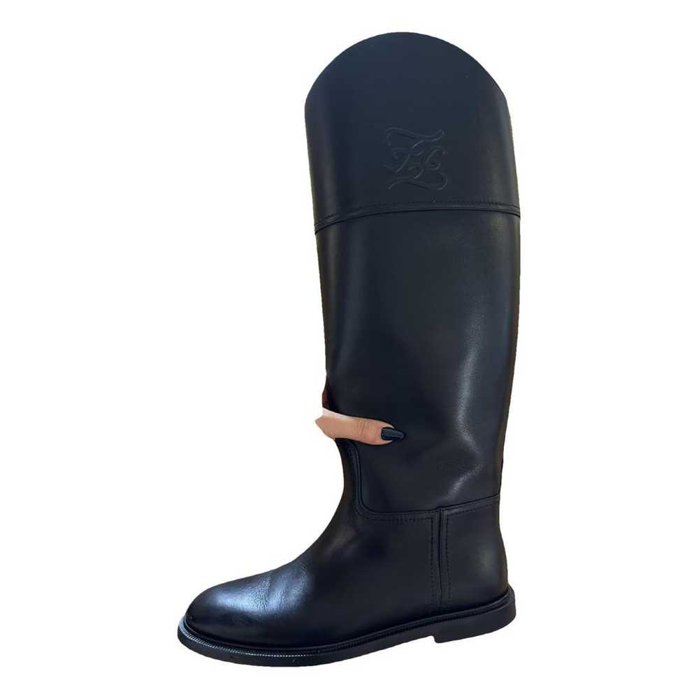 Fendi Leather riding boots - image 2