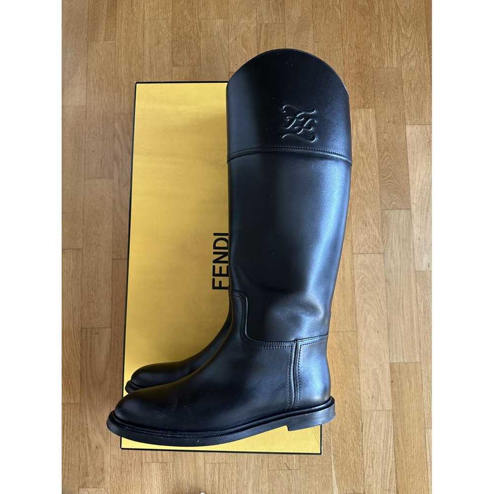 Fendi Leather riding boots - image 8