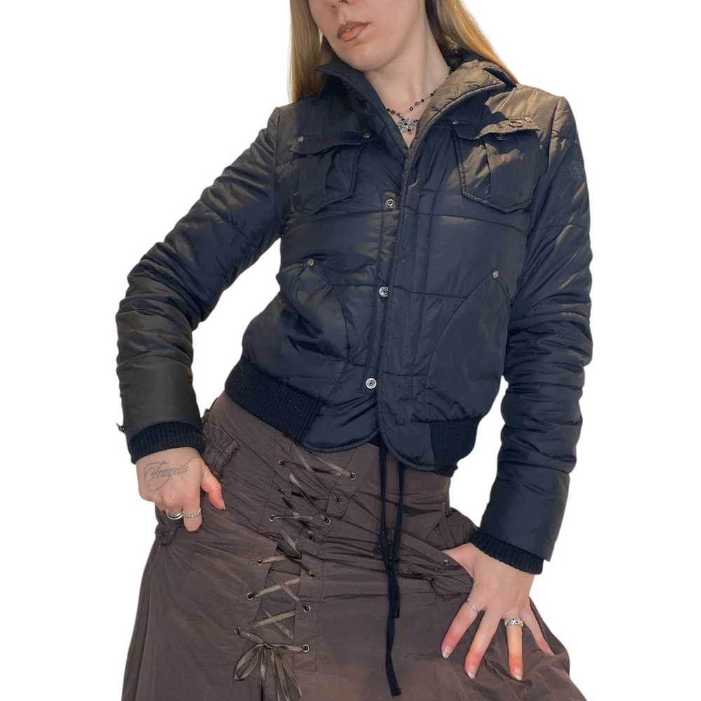 Vintage Diesel Cropped Bomber Jacket (S) - image 2