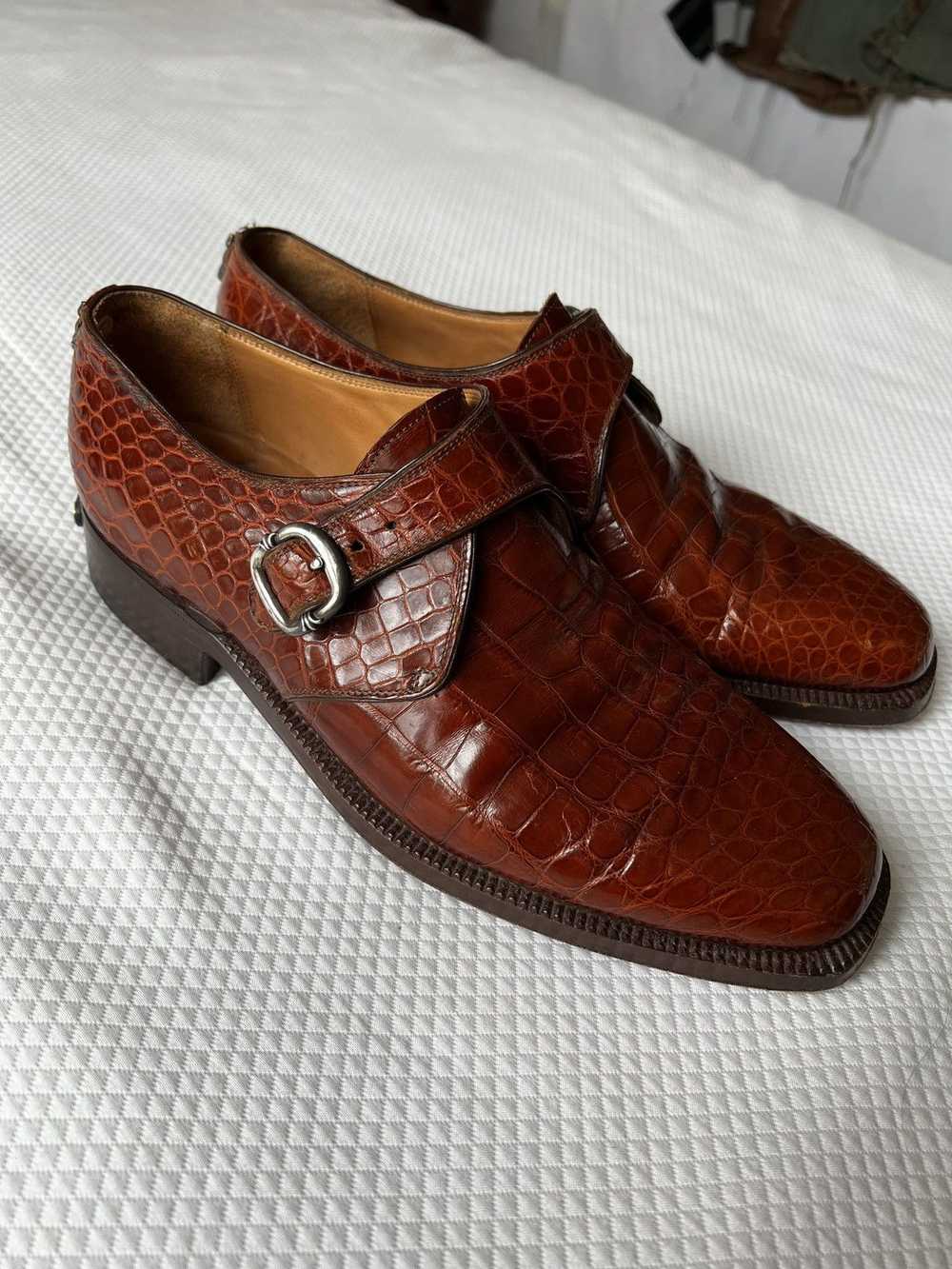 Chrome Hearts chrome hearts x john lobb crocodile… - image 6