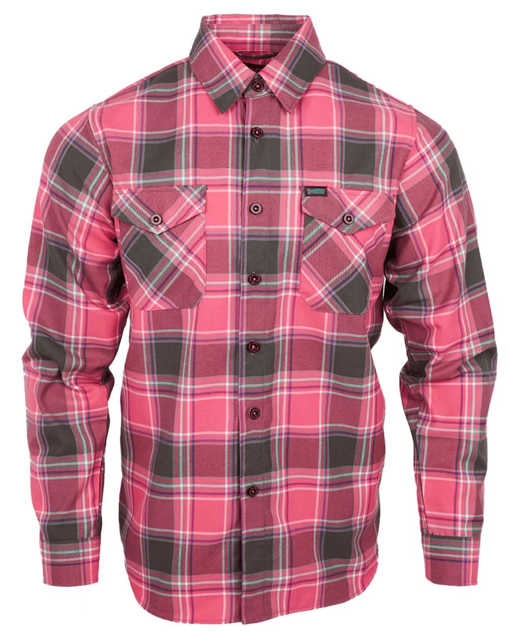 dixxon Men's Shreddy Flannel - Pink & Gray - image 1