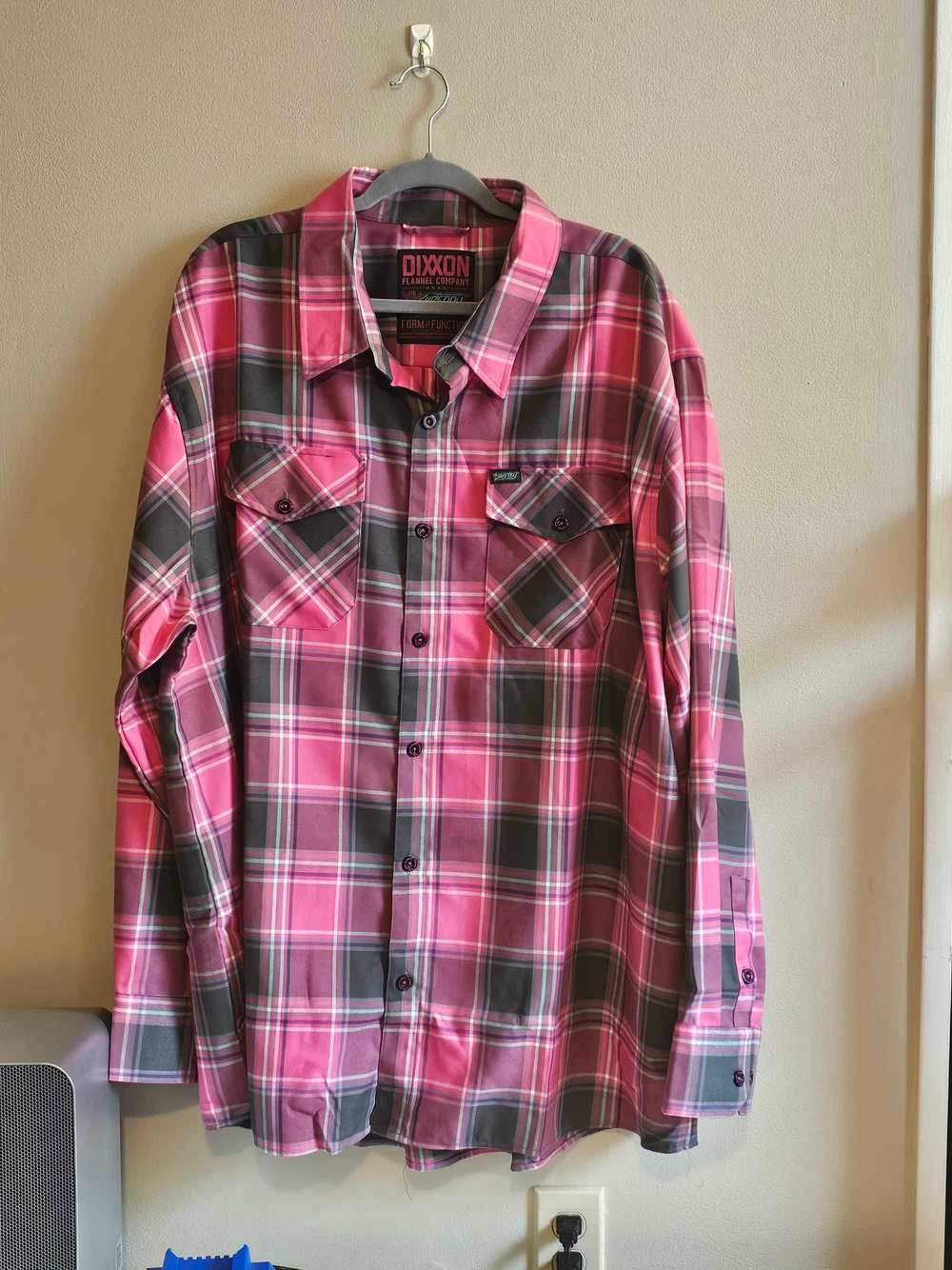 dixxon Men's Shreddy Flannel - Pink & Gray - image 3