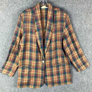 Other Ship N Shore Blazer Women's 16 Plaid Vintag… - image 1