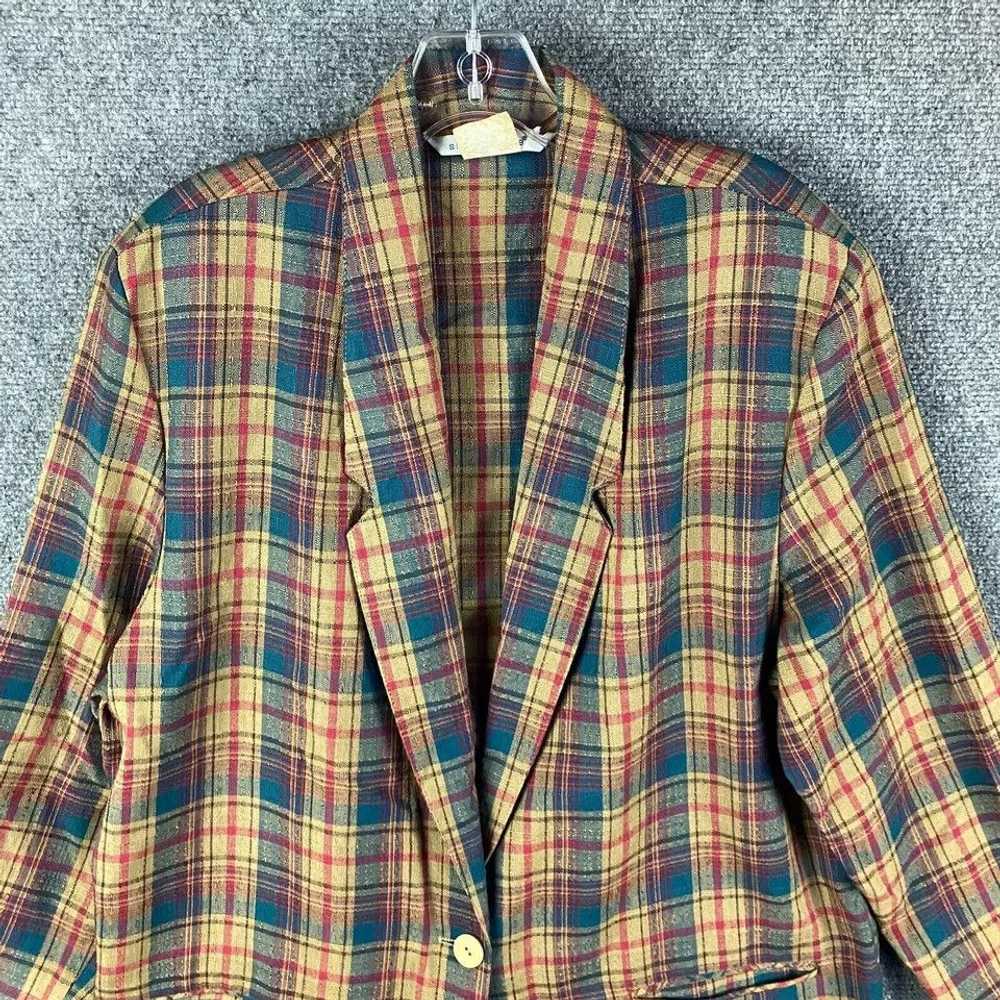 Other Ship N Shore Blazer Women's 16 Plaid Vintag… - image 2